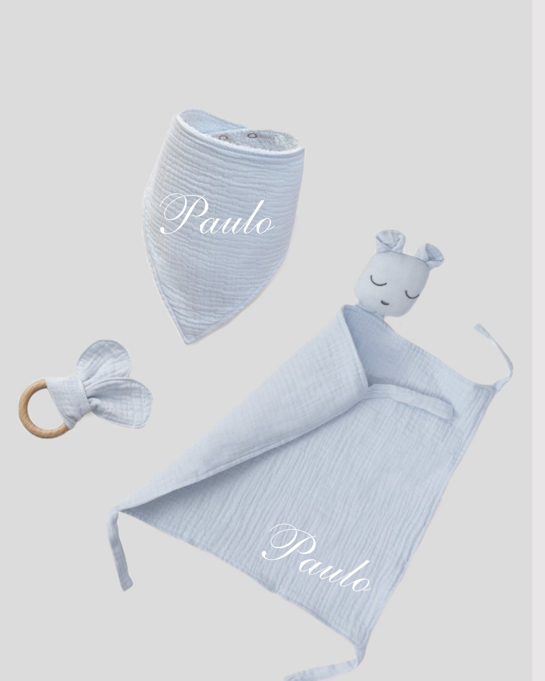 CONJUNTO 3 PEÇAS BORDADAS