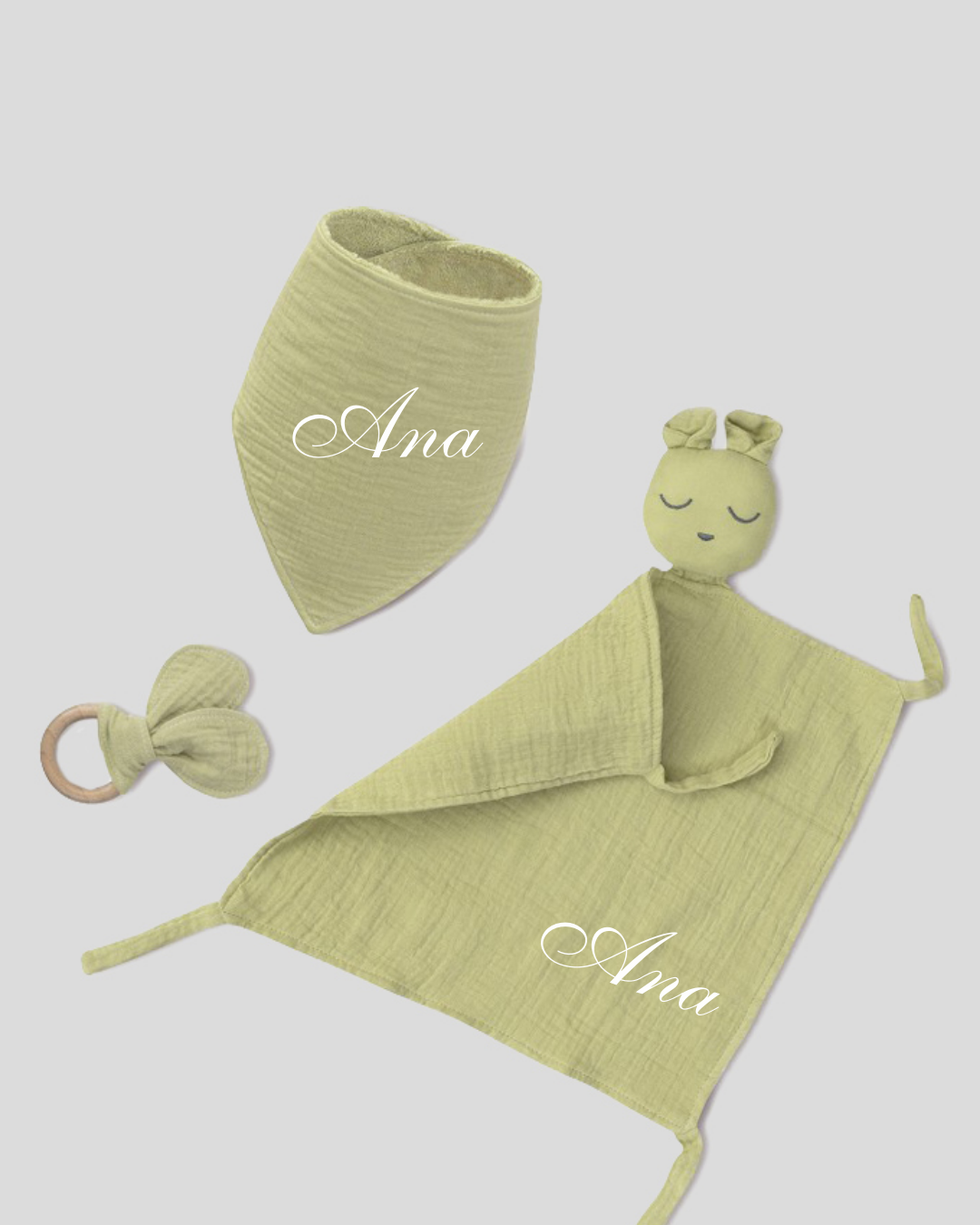 CONJUNTO 3 PEÇAS BORDADAS