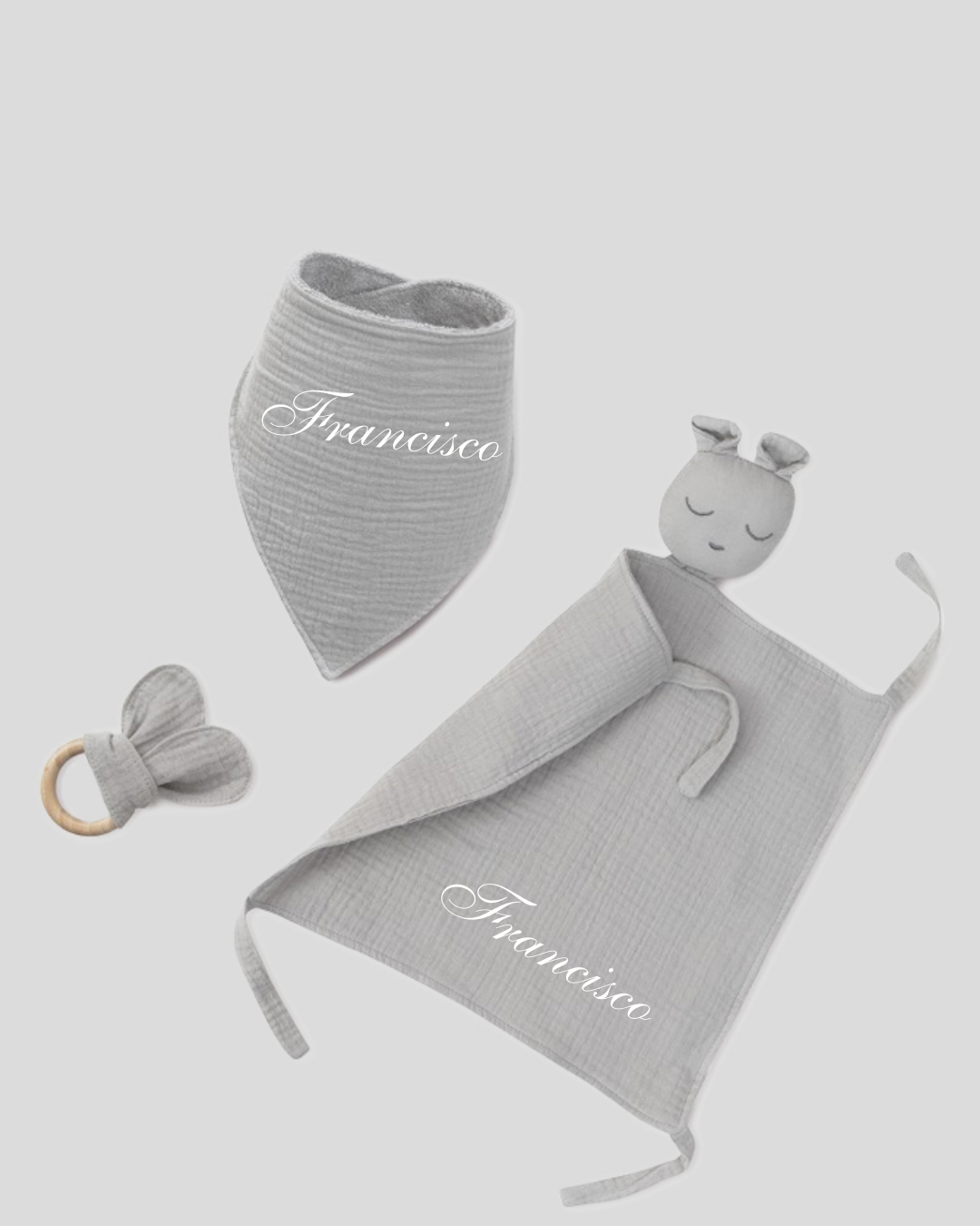 CONJUNTO 3 PEÇAS BORDADAS