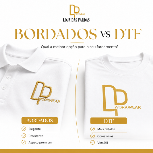 Estampado DTF e Bordado: Qual a Melhor Opção para Personalizar Fardamento Profissional?