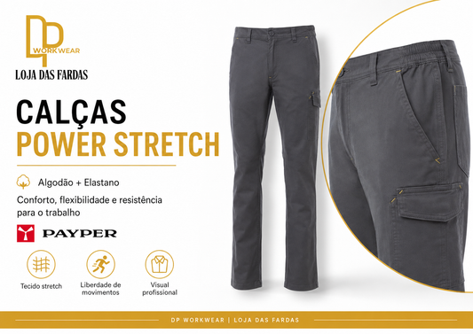 Calças de Trabalho com Algodão e Elastano: Conforto, Resistência e Mobilidade no Dia a Dia
