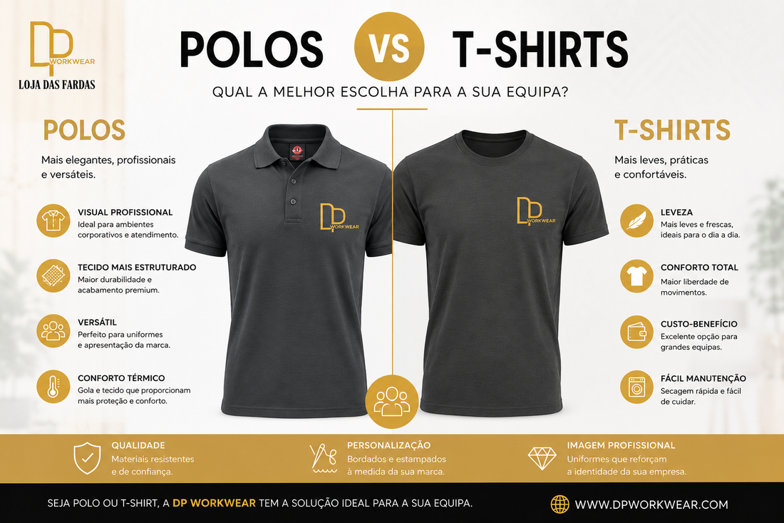 Polos vs T-Shirts: Qual a Melhor Opção para o Fardamento da Sua Empresa?